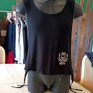 Black 'Bad Kitty' Tank Top
